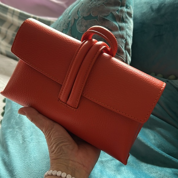 Elegant Red Leather Handbag